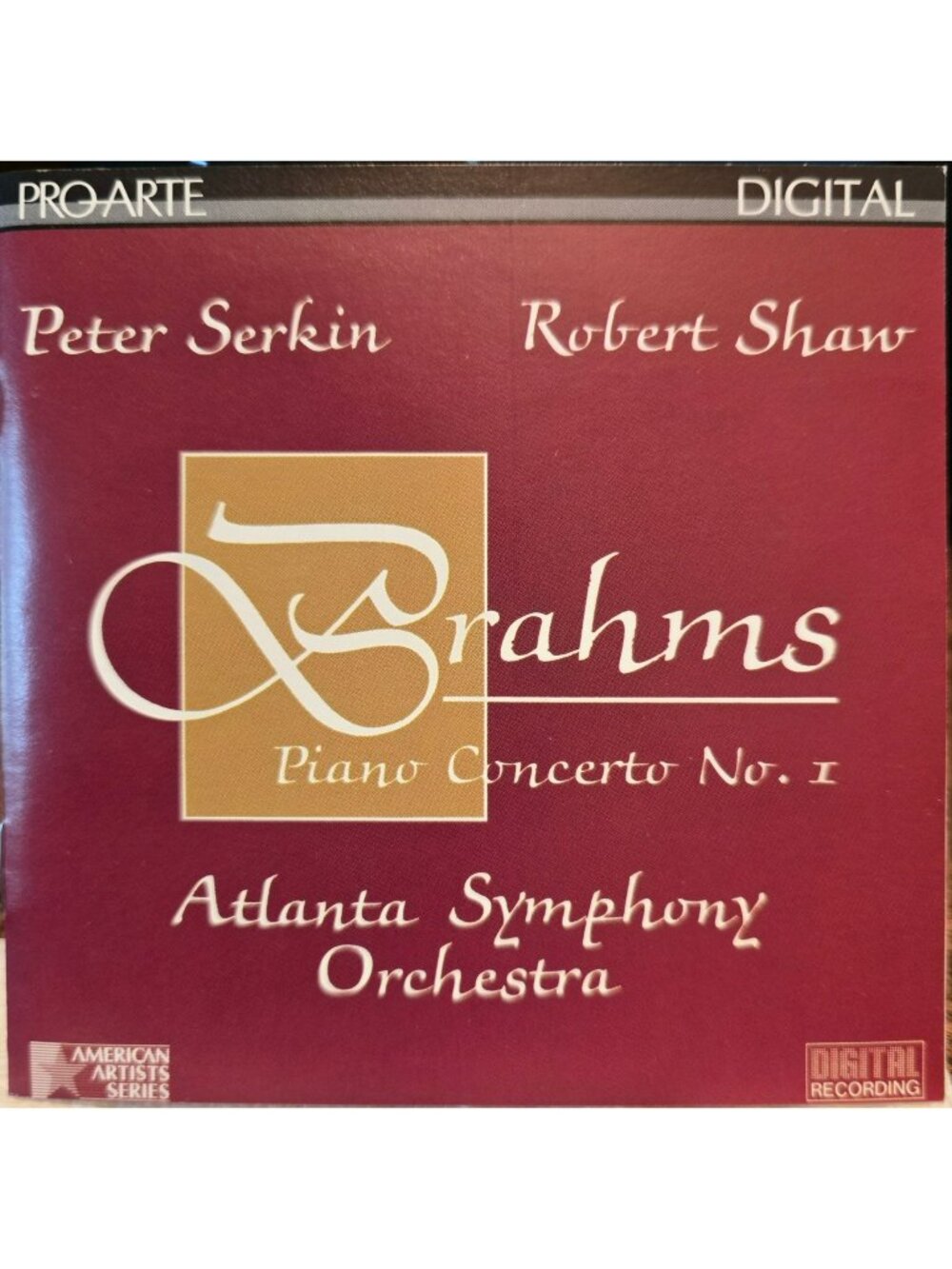 Brahms Piano Concerto No. 1 In D Minor CD Peter Serkin Atlanta Symphony 38099cd